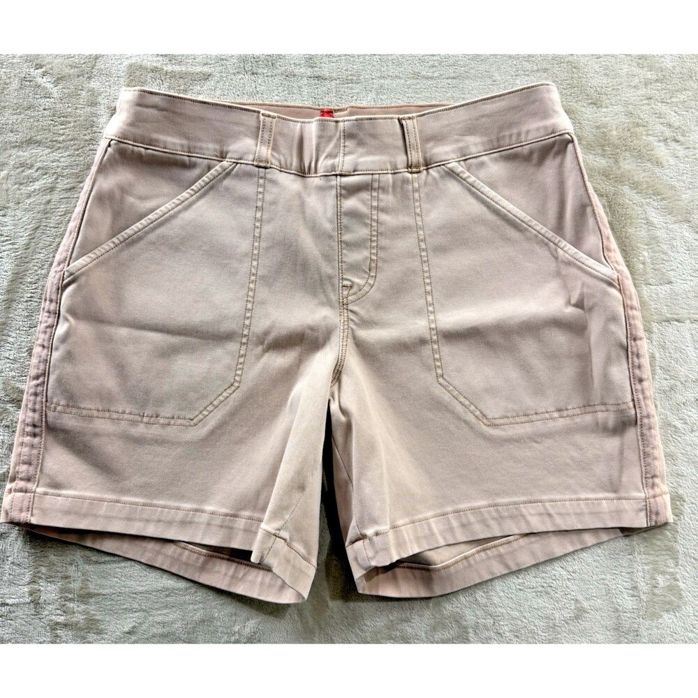 Spanx Pull-on Stretch Twill Shorts Women’s Medium Pale Pink
